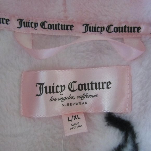 Juicy Couture Bathrobe Robe Crown Pink Sleepwear Women S/M or L/XL - Picture 5 of 5
